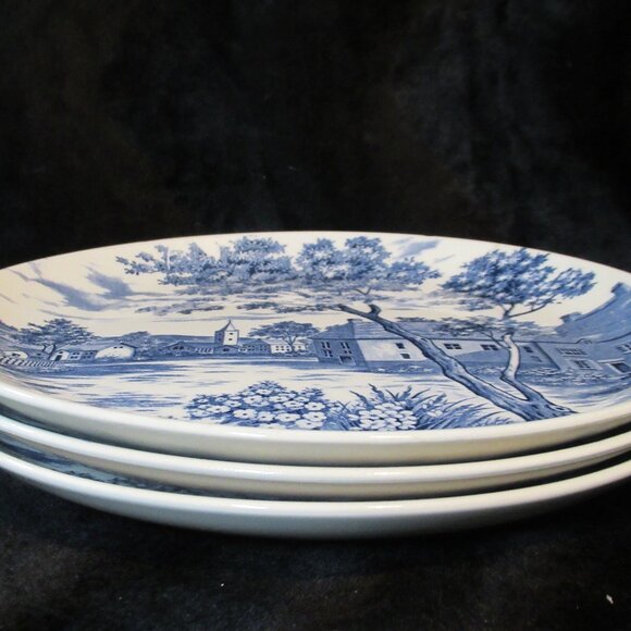 English Village Dish Set 3pc Plates - Picture 2 of 3